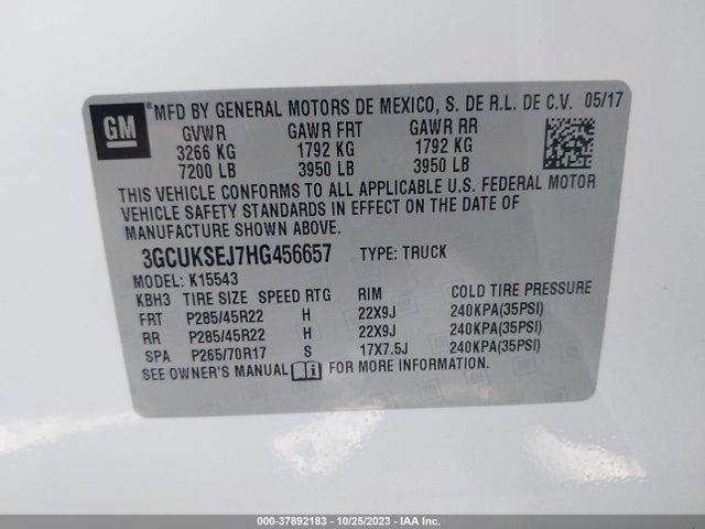 Chevrolet Silverado 1500 Ltz 2017 3GCUKSEJ7HG456657 Image 9