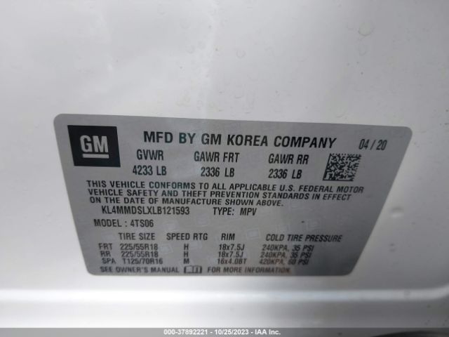 KL4MMDSLXLB121593 Buick Encore Gx Select
