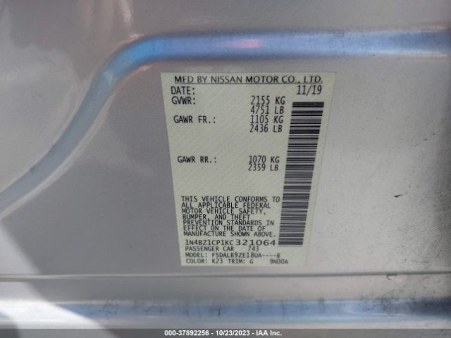 1N4BZ1CP1KC321064 Nissan Leaf S Plus