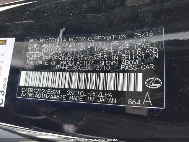 Lexus RC 350 2016 JTHHE5BC0G5013710 Image 9