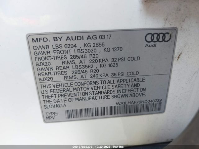 2017 AUDI Q7 WA1LHAF70HD048239 Photo 8