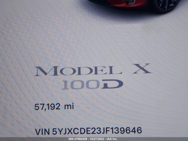 5YJXCDE23JF139646 Tesla Model X 75d/100d/p100d