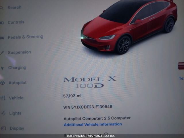 5YJXCDE23JF139646 Tesla Model X 75d/100d/p100d