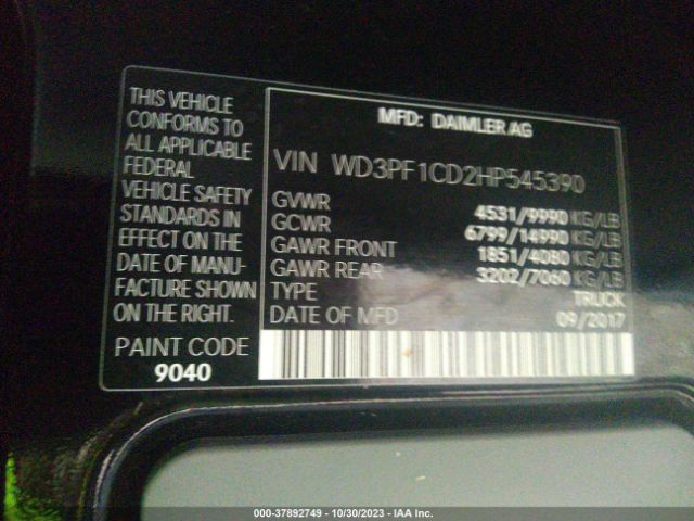 WD3PF1CD2HP545390 Mercedes-Benz Sprinter 3500 High Roof V6
