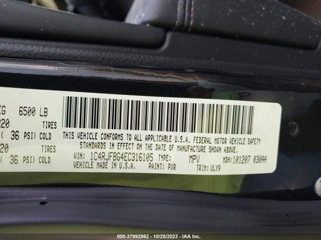 1C4RJFBG4EC316105 Jeep Grand Cherokee Limited