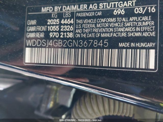 2016 MERCEDES-BENZ CLA WDDSJ4GB2GN367845 Photo 8