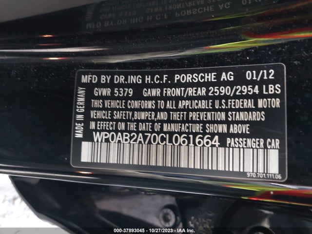 2012 PORSCHE PANAMERA WP0AB2A70CL061664 Photo 8