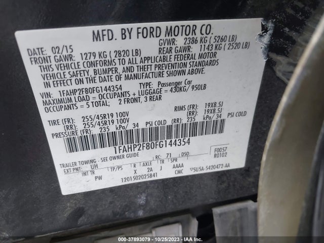 Ford Taurus 2015 1FAHP2F80FG144354 Image 25