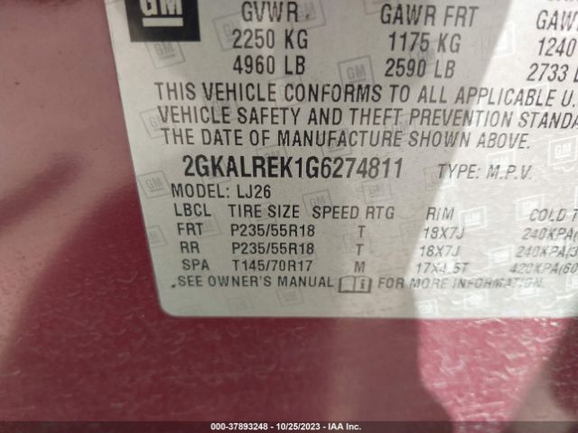 2GKALREK1G6274811 GMC Terrain Denali