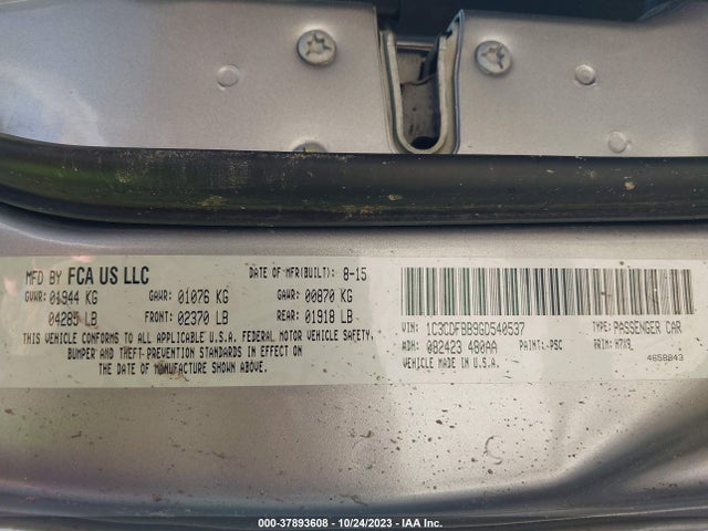 Dodge DART SXT 2016 1C3CDFBB9GD540537 Image 9