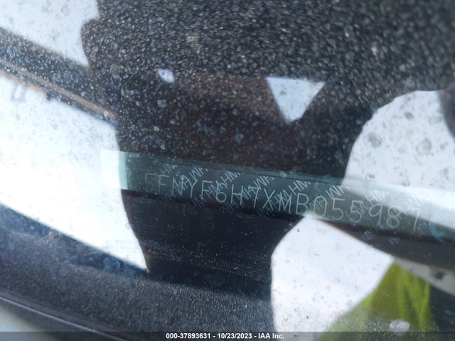 2021 HONDA PILOT AWD BLACK EDITION VIN: 5FNYF6H7XMB055987
