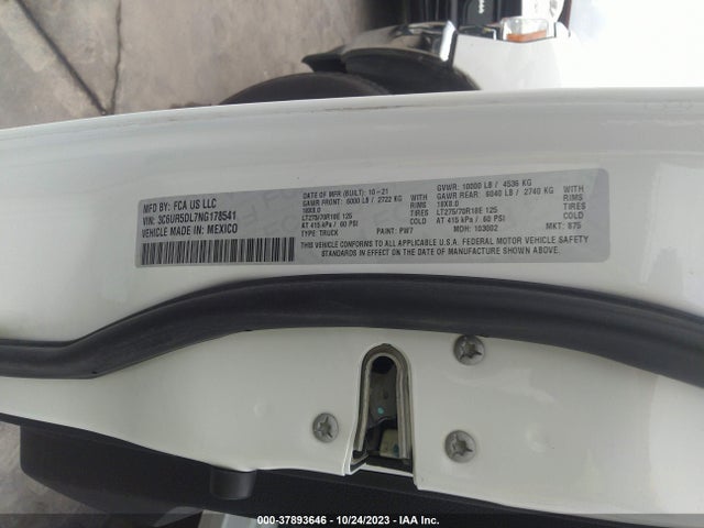 3C6UR5DL7NG178541 RAM 2500 Big Horn
