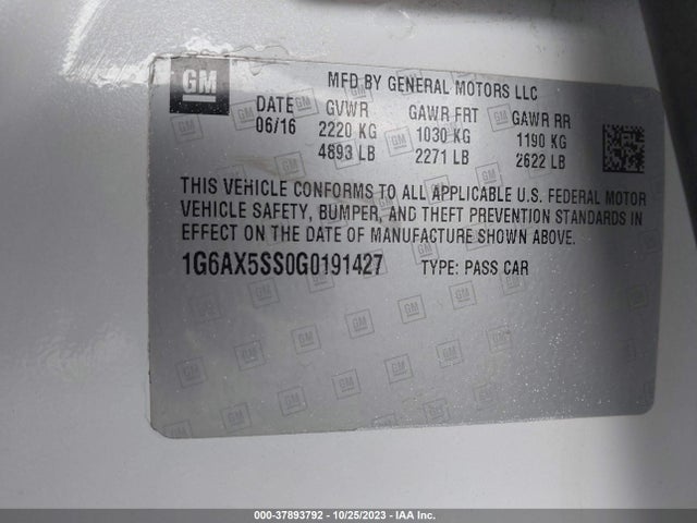 1G6AX5SS0G0191427 Cadillac Cts Sedan Luxury Collection Awd