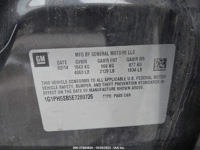 Chevrolet CRUZE ECO 2014 1G1PH5SB5E7289726 Image 9