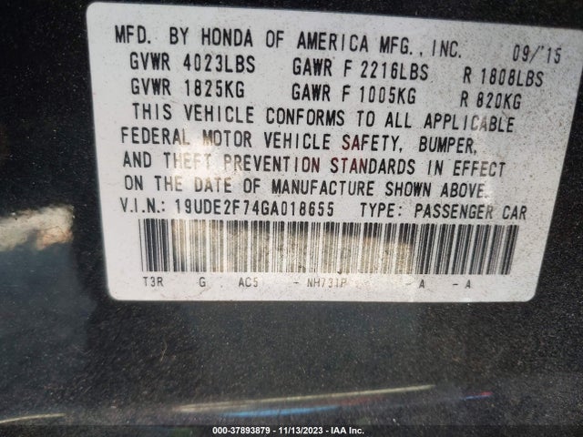 Acura Ilx W/technology Plus Pkg/w/premium Pkg 2016 19UDE2F74GA018655 Image 9