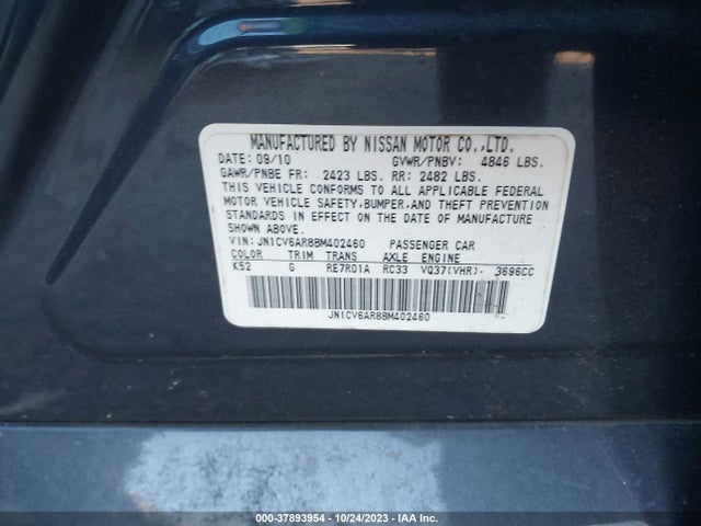 2011 INFINITI G37 SEDAN JN1CV6AR8BM402460 Photo 8