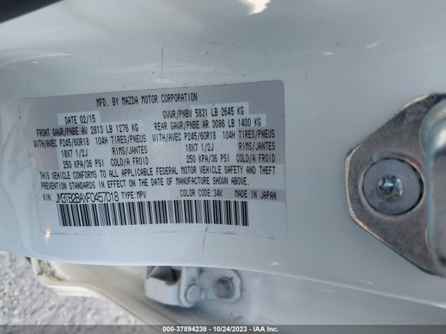 Mazda CX-9 SPORT 2015 JM3TB2BAXF0457018 Image 9
