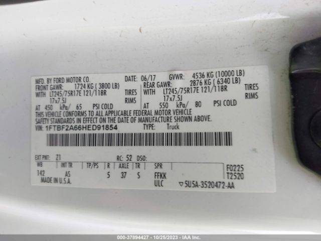 1FTBF2A66HED91854 Ford F-250 Xl