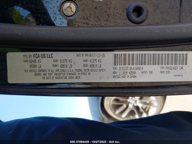 Dodge Challenger R/t Scat Pack 2020 2C3CDZFJ0LH104014 Image 9