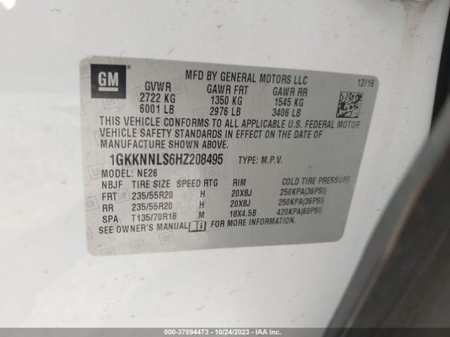 1GKKNNLS6HZ208495 GMC Acadia Slt-2