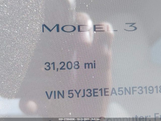 5YJ3E1EA5NF319182 Tesla MODEL 3