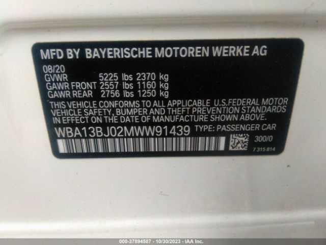 WBA13BJ02MWW91439 BMW 5 Series 530i Xdrive
