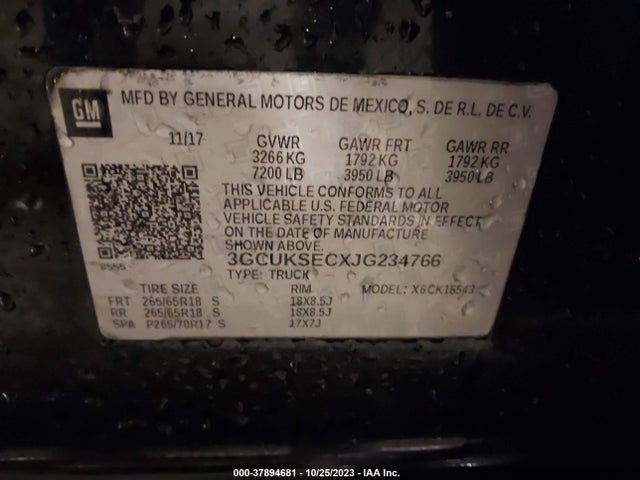 Chevrolet Silverado 1500 Ltz 2018 3GCUKSECXJG234766 Image 9