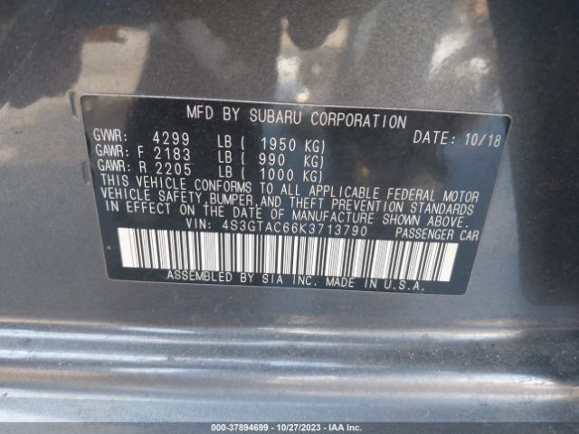 4S3GTAC66K3713790 Subaru Impreza Premium