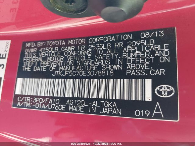 JTKJF5C70E3078818 Scion TC