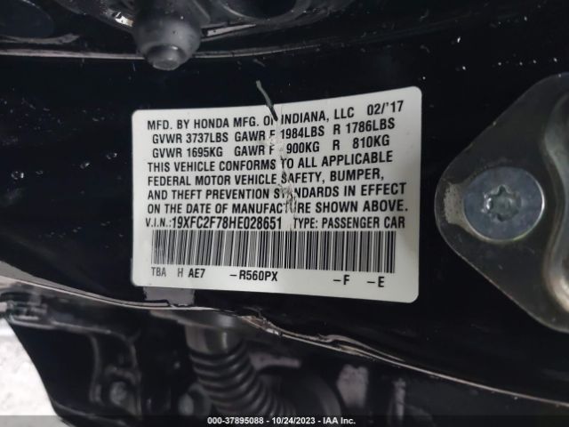 19XFC2F78HE028651 Honda Civic Sedan Ex