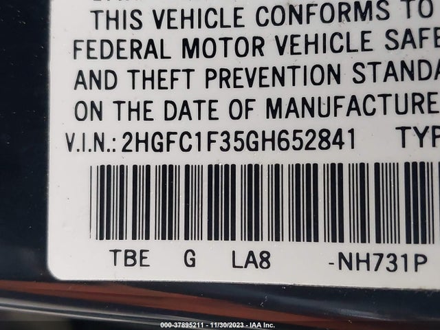 Honda Civic Ex-t 2016 2HGFC1F35GH652841 Image 9