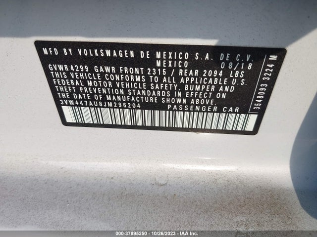 3VW447AU8JM296204 Volkswagen Golf Gti S/se/autobahn