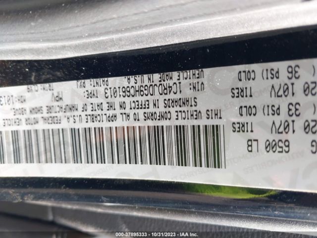 1C4RDJDG9HC661013 Dodge Durango Gt Awd