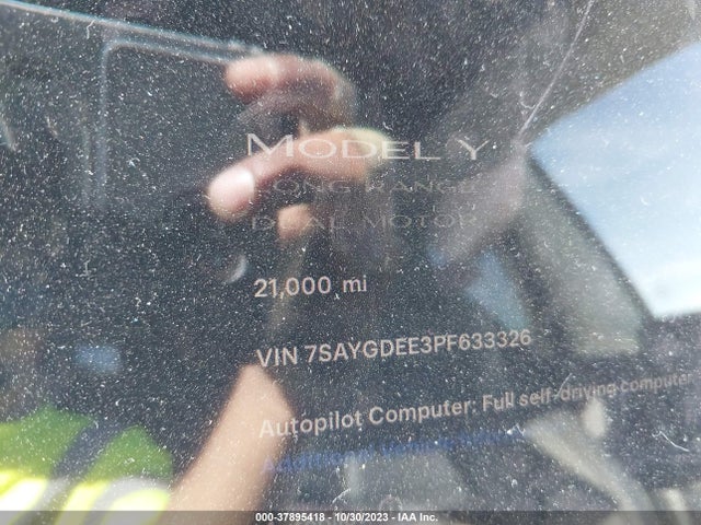 2023 TESLA MODEL Y AWD/LONG RANGE DUAL MOTOR ALL-WHEEL DRIVE VIN: 7SAYGDEE3PF633326