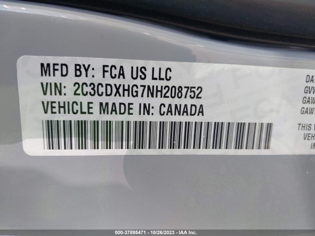 Dodge CHARGER GT 2022 2C3CDXHG7NH208752 Image 9