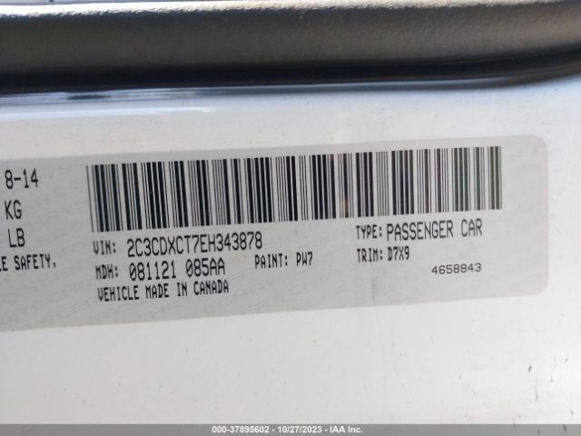 2C3CDXCT7EH343878 Dodge Charger Rt