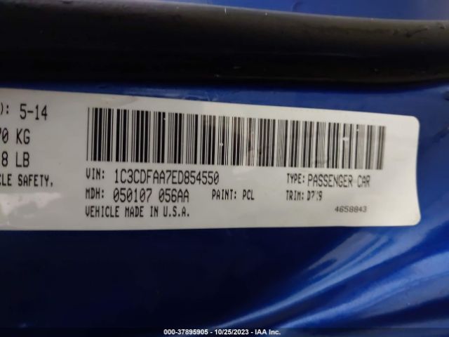 1C3CDFAA7ED854550 Dodge DART SE