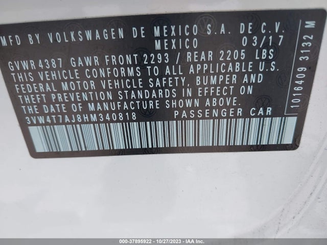 3VW4T7AJ8HM340818 Volkswagen JETTA GLI