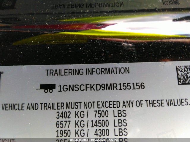 Chevrolet Suburban 2wd Premier 2021 1GNSCFKD9MR155156 Image 9