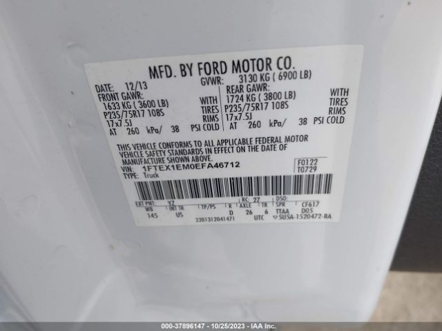 1FTEX1EM0EFA46712 Ford F-150 Xl/stx/xlt