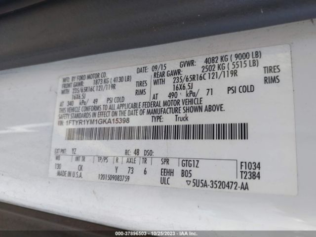 1FTYR1YM1GKA15398 Ford Transit-250