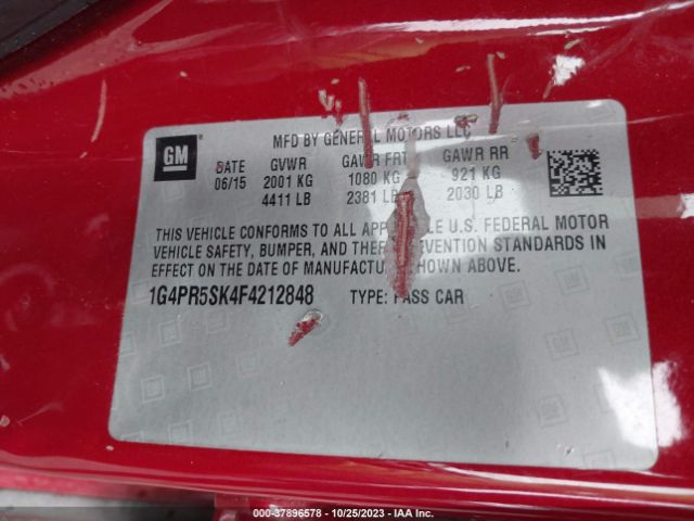 1G4PR5SK4F4212848 Buick Verano Convenience Group