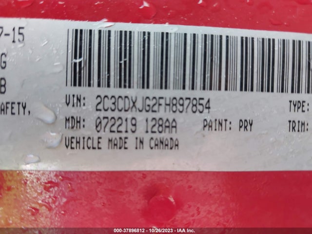 Dodge Charger Sxt 2015 2C3CDXJG2FH897854 Image 9