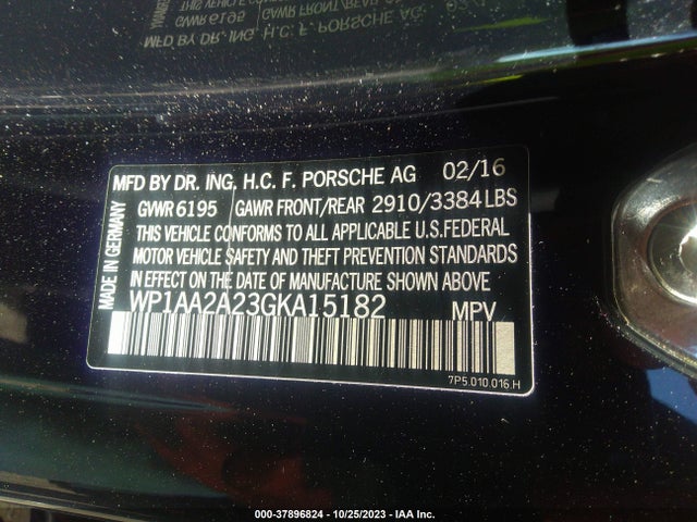 2016 PORSCHE CAYENNE WP1AA2A23GKA15182 Photo 8