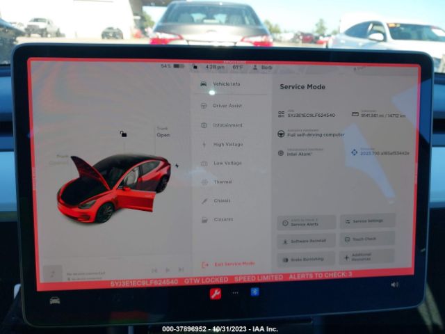5YJ3E1EC9LF624540 Tesla Model 3 Performance Dual Motor All-wheel Drive