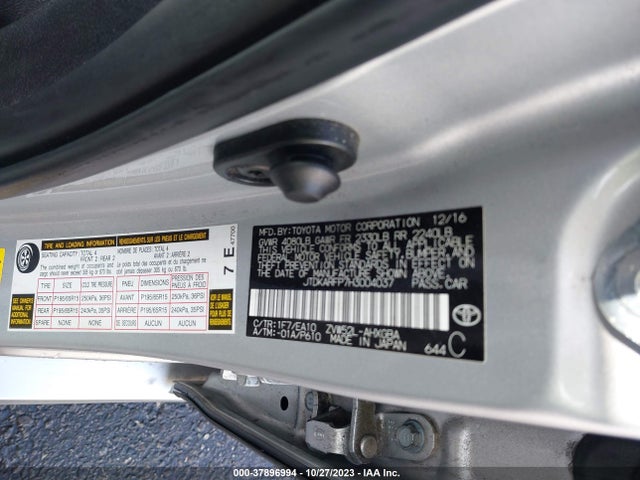 Toyota Prius Prime Plus/premium/advanced 2017 JTDKARFP7H3004037 Image 9