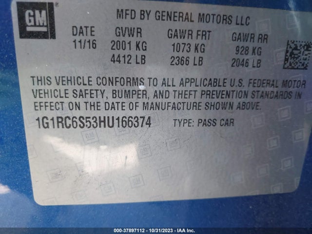 Chevrolet VOLT LT 2017 1G1RC6S53HU166374 Image 9