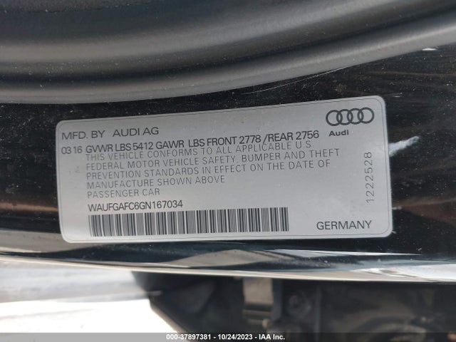 WAUFGAFC6GN167034 Audi A6 3.0t Premium Plus