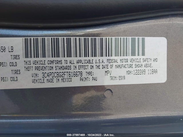 Dodge Journey Sxt 2015 3C4PDCBG2FT616678 Image 9