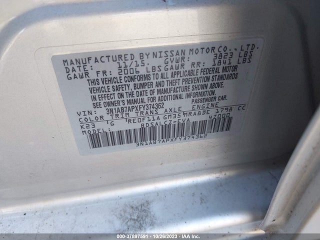 Nissan SENTRA S 2015 3N1AB7APXFY374362 Image 9